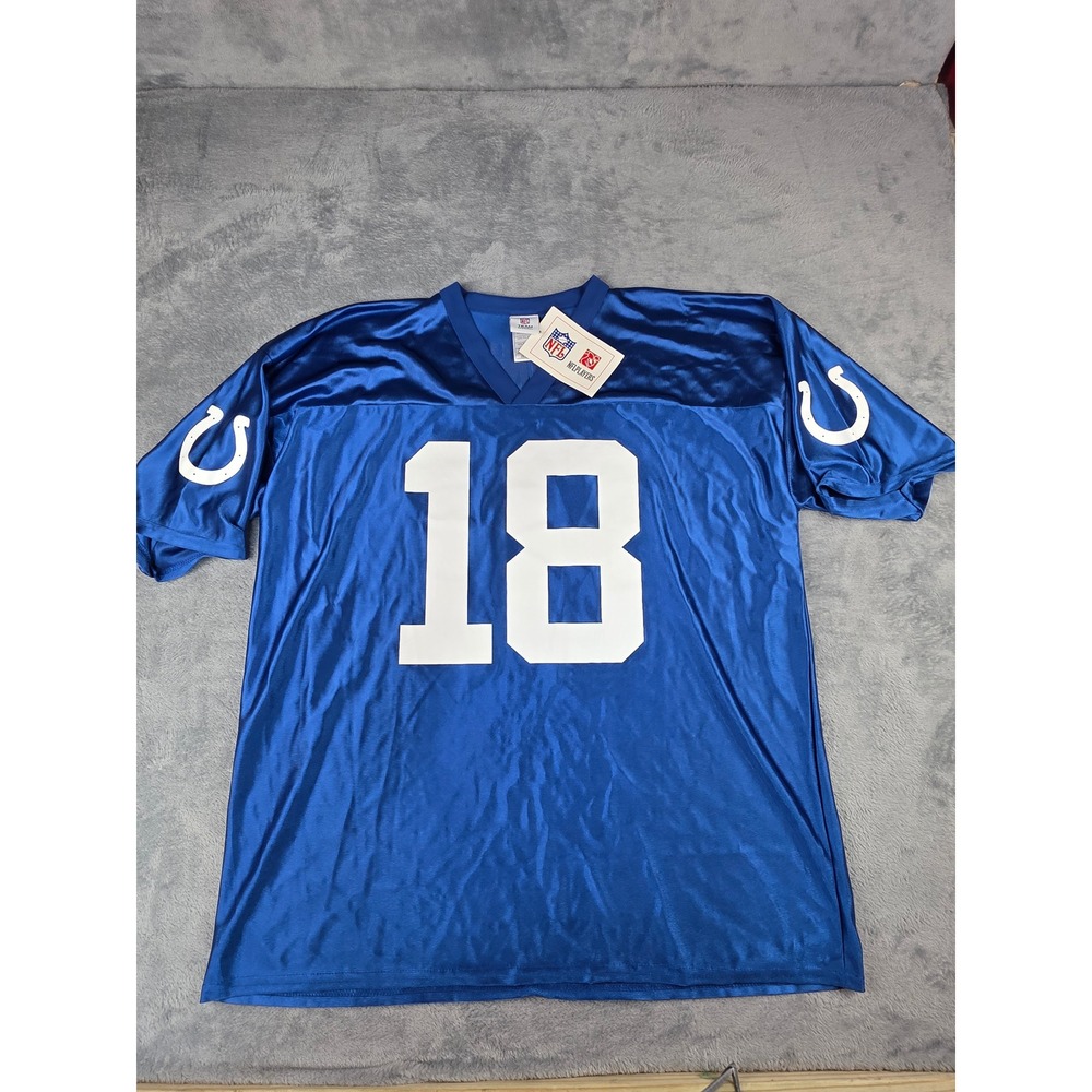 NWT NFL Team Apparel Indianapolis Colts Peyton Manning #18 Jersey Mens 2XL Blue